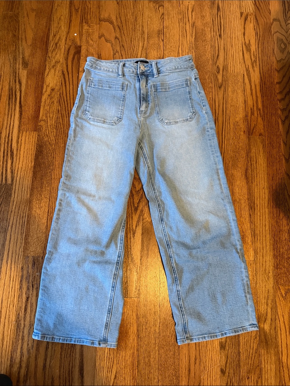 Quince Bella stretch Patch Pocket Wide Leg Jeans
